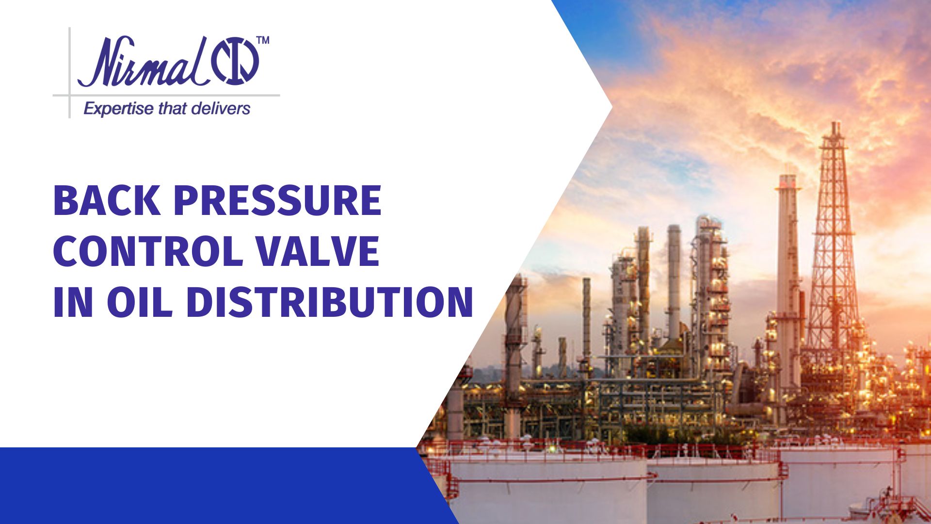 back pressure control valve in oil distribution